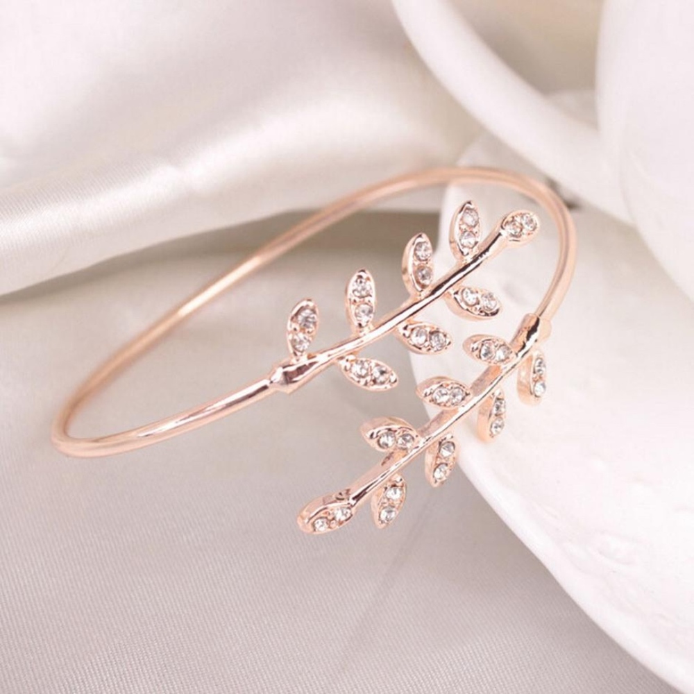 Open Cuff Leaf Bracelet